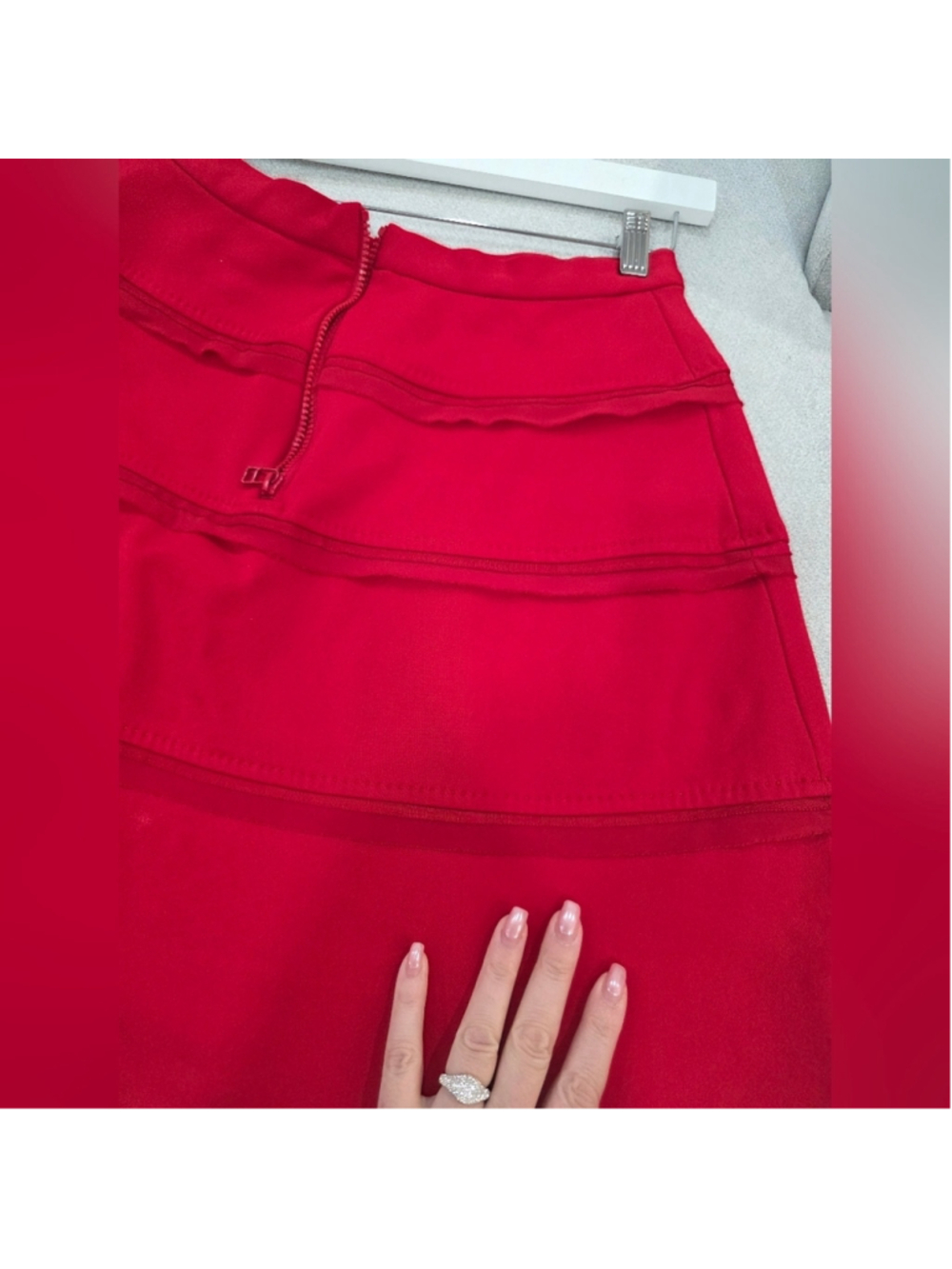 Pink Tartan Red Structured Skirt – Size 6 - Picture 12 of 12